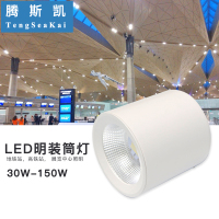 機(jī)場候車室工程照明免開孔LED明裝筒燈80W100W